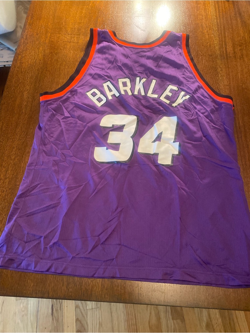 Vintage 90s Champion Charles Barkley Phoenix Suns NBA Jersey Purple Size 48 XL